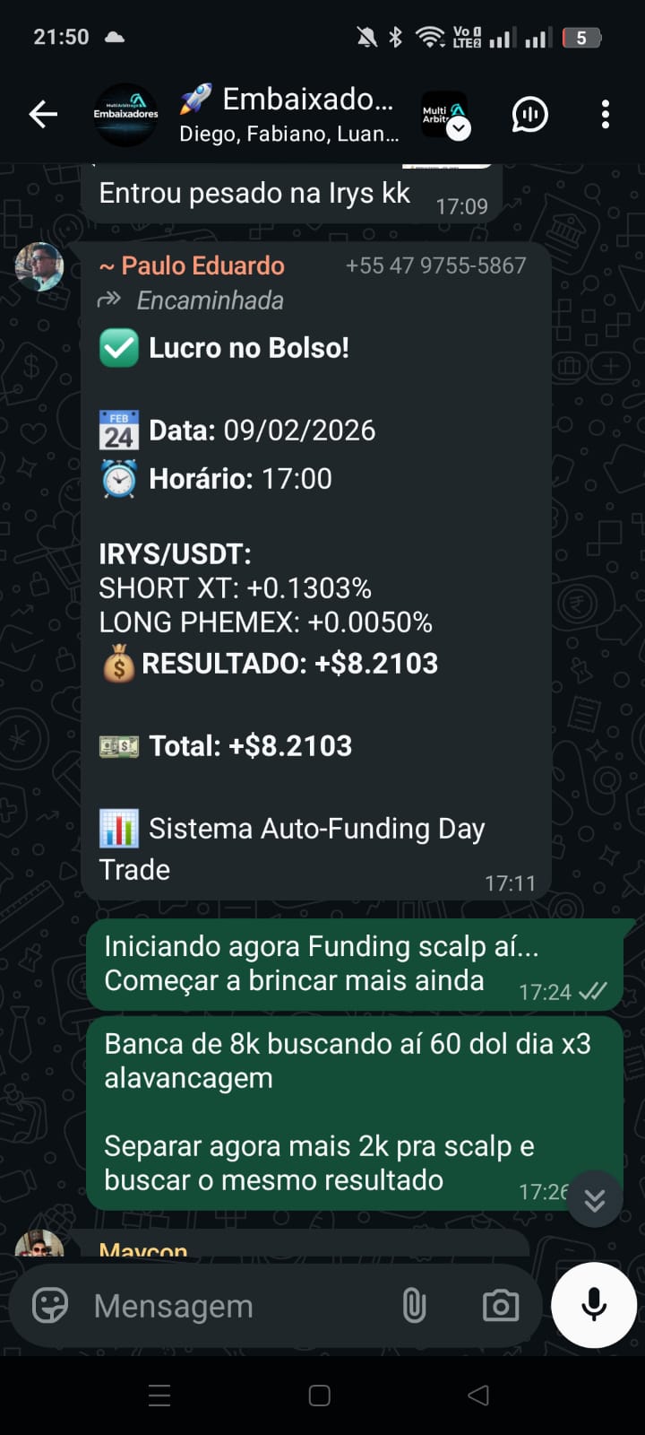 Testemunho Multi Arbitrage
