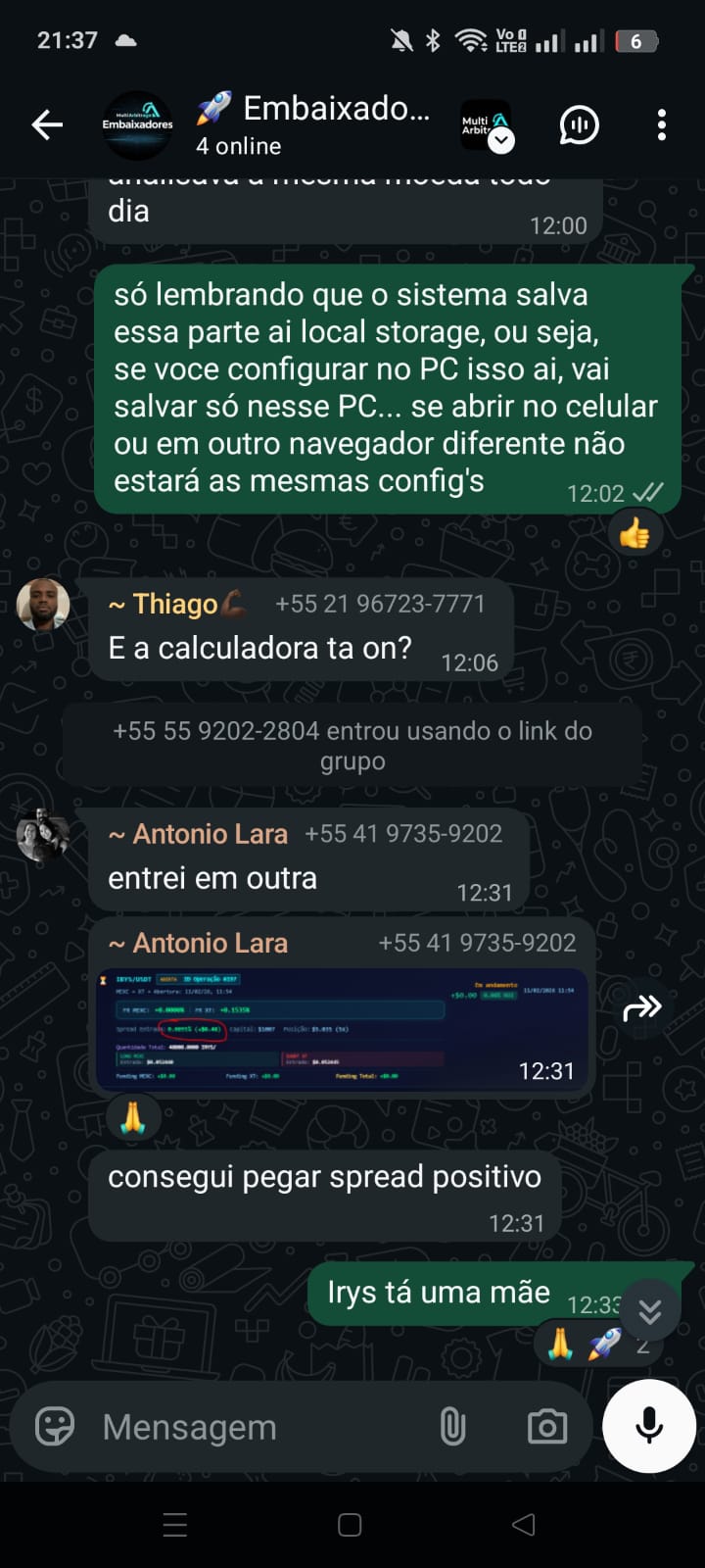 Testemunho Multi Arbitrage